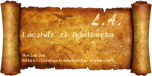 Laczházi Adalberta névjegykártya